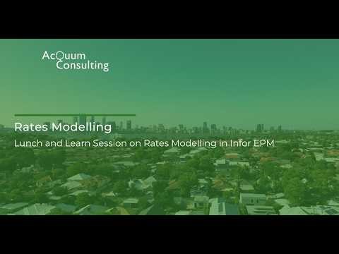 Lunch and Learn Session on Rates Modelling in Infor EPM Feb 26