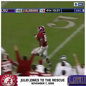 255K views · 97 reactions | "The chase is on and it will be won by Julio Jones!" In 2009, LSU just couldn't catch one of the best wide receivers in the game. | CBS Sports | Facebook
