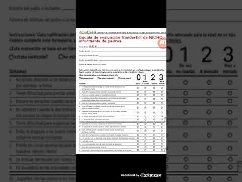 Escala de Evaluación Vanderbilt.