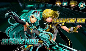 v2.0 Hatsune Miku & Kagamine Rin Pyra/Mythra Mod for Super Smash Bros. Ultimate | SSBU Mods