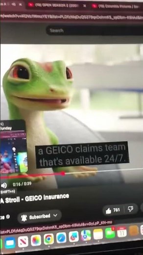 The gecko takes a stroll - Geico lnsurance
