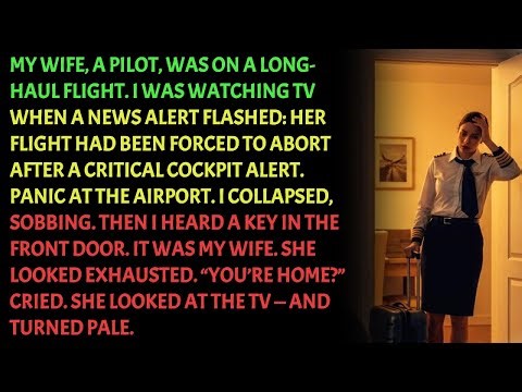 MY WIFE, A PILOT, WAS ON A LONG-HAUL FLIGHT. I WAS WATCHING TV WHEN A NEWS ALERT FLASHED: HER FLIGHT