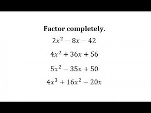 Factoring Trinomials with Common Factors (Form a(x+b)(x+c))