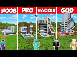 Minecraft NOOB vs. PRO vs. HACKER vs GOD : LUXURY FAMILY HOUSE 🏠 REVIEW IN MINECRAFT (Part 4)