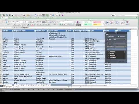 Using Excel Tables for Genealogy