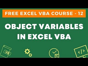 Mind Luster - Learn Free Excel VBA Course 12 Using Object Variables in Excel VBA