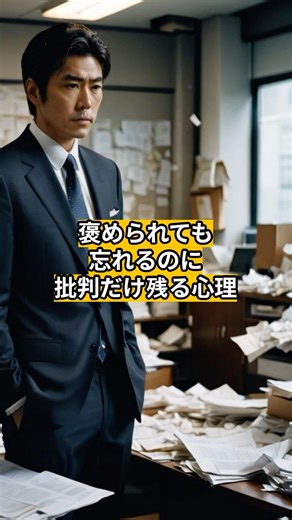 [心理解剖 #16] 褒められても忘れるのに批判だけ残る心理