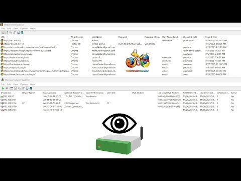 Wireless Network Watcher with website password view 2026