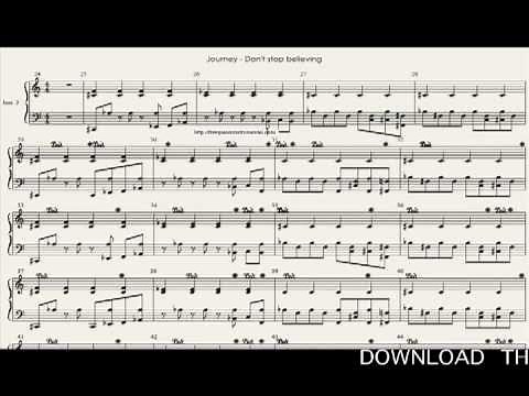 Don't stop believin piano sheet music