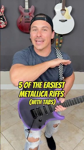 5 of the EASIEST Metallica Riffs! Learn these First!! 🤘🏻🎸