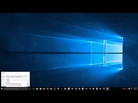 Open Windows 10 Control Panel