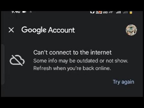 How to fix 'Can't Connect to the Internet' Some info may be outdated or not show Google account