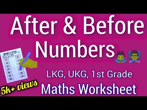 Before & After numbers |Counting worksheet in maths | LKG, UKG,1st Grade Maths 🙇✍️