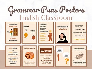 10 Funny English Classroom Posters Printable, Grammar Punctuation Poster Decor, English Language Arts Decor, Kids Educational Posters, Decor - Etsy