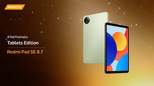 Give the gift of great tech with a tablet powered by MediaTek. Our SoCs enable brands you love to craft high-performance, power-efficient media tablets with PC-like browsing, console-grade 3D gaming, and premium entertainment features. Integrated with leading technologies, MediaTek SoCs level up the tablet user experience. Tek the Halls with any of these extraordinary tablets: 🎁 Redmi Pad SE 8.7 powered by MediaTek Helio G85 🎁 Tecno Megapad 10 powered by MediaTek Helio G80 🎁 Samsung Galaxy Ta