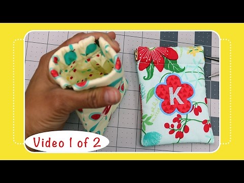 Snap Pouch Tutorial with Machine Embroidery Applique - Video 1 of 2