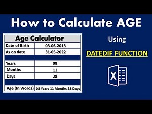 How to Calculate Age from Date of Birth in Excel | Datedif Function