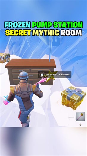 FROZEN CAVE SECRET MYTHIC LOOT ROOM in Fortnite Chapter 7😳 #fortnite #fortniteglitch #foryoupage #fyp #relishh