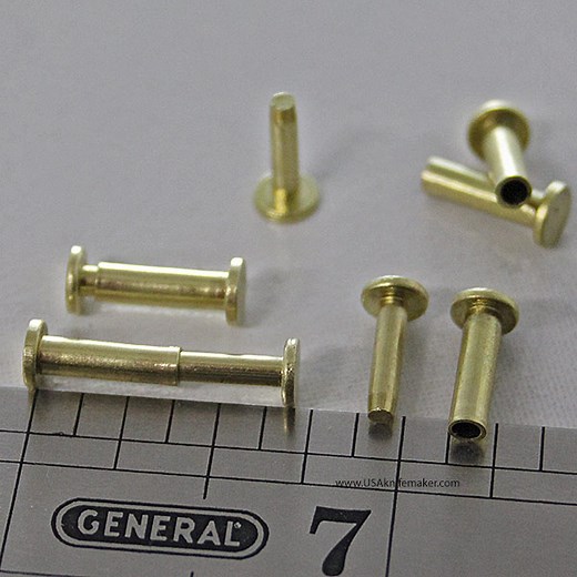 Cutlers Rivets in Brass .48” to .75” Long
