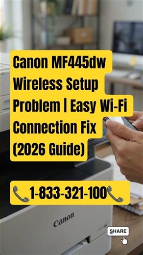 Canon MF445dw Wireless Setup Problem | Easy Wi-Fi Connection Fix (2026 Guide) #canonprintersetup