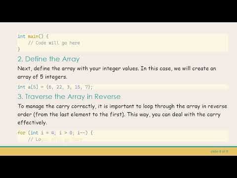 Adjusting Carry in an Integer Array: A C Programming Guide