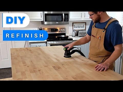 How to Refinish a Butcher Block Island or Countertop