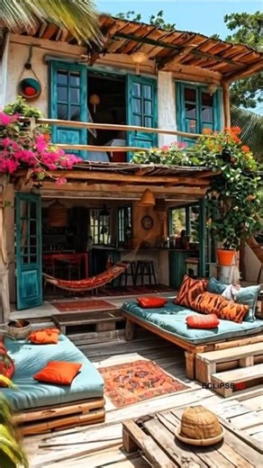 Dreamy Boho Beach House Vibes 🌴✨ #BeachHouse #BohoHome #TinyHouse #oceanlife