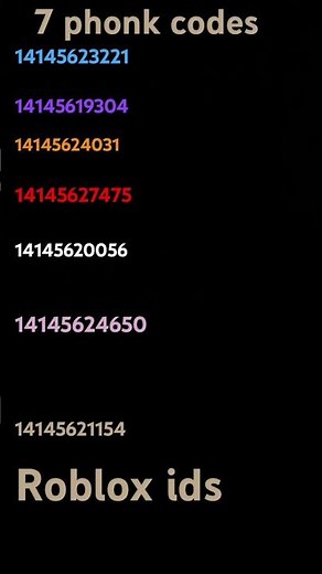 7 phonk codes for Roblox music ids #music #roblox #freecodes