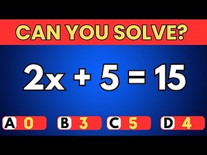 36 Algebra Questions from Easy to Extreme 🔢 | Can You Solve Them All?