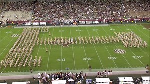 Now forming at the North End of Kyle Field for the first time this season...the nationally famous Fightin' Texas Aggie Band. #GigEm | #BTHONotreDame | Texas A&M Athletics