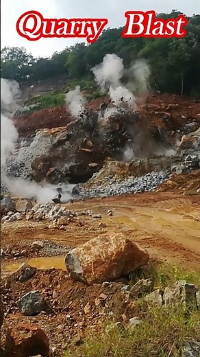 Rock quarry blasting methods | Quarrying | Quarry | Rock blasting | blasting | Explosives #shorts