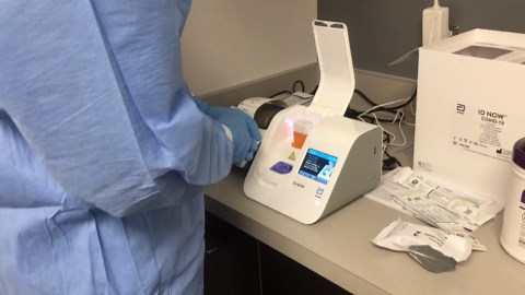 How Abbott ID NOW machine conducts 15-minute COVID-19 tests