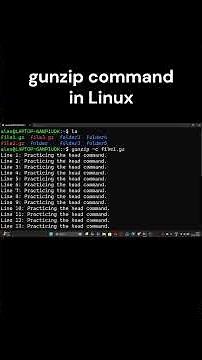 Gunzip Command in Linux | Decompress .gz Files Easily #Gunzip #LinuxTutorial #SysAdmin #DevOpsBasics
