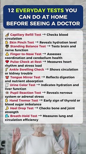 12 Simple Health Checks You Can Do at Home