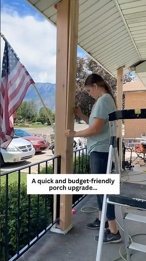 DIY Porch Column Refresh | Budget Wraps