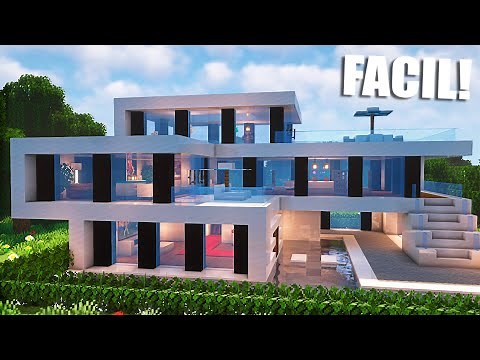 ✅Cómo hacer una casa MODERNA en Minecraft🏡 (FÁCIL Y RÁPIDO) (#12)