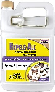 Bonide Repels-All Animal Repellent, 128 oz Ready-to-Use Spray, Deters Pests from Lawn & Garden Outdoors, People & Pet Safe