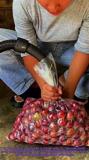 Fruit Vacuum Packing with a Vacuum Cleaner | Easy Preservation Trick
