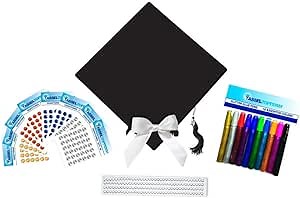 Graduation Cap Decorating Kit - Black- Do It Yourself Grad Cap Decorations by Tassel Toppers