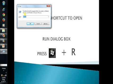 Keyboard ShortCut For Windows-Run DialogBox- WindowsKey+R