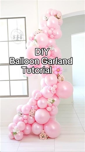 DIY Balloon Garland Tutorial 🌸| Easy Balloon Arch for Beginners