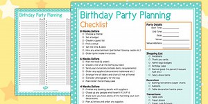 Birthday Party Planning Checklist