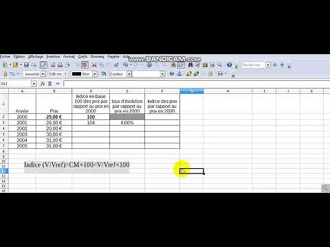 calcul indice (évolution et taux)