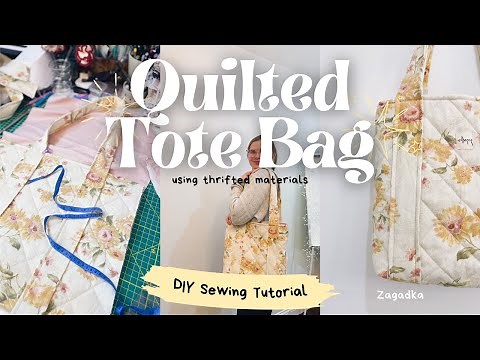 DIY Quilted Tote Bag - A Sewing Tutorial of How YOU Can Make One - Beginner Friendly!