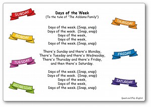 Days of the Week – Nursery Rhyme Song with Lyrics in French and in English