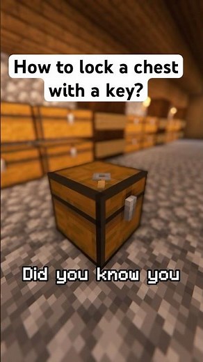 How to lock chest with a key in Minecraft
