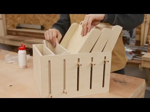 Unique tool storage idea / woodworking / woodcrafts / vertical rack