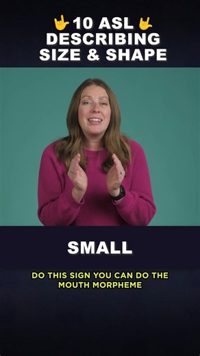 🤟 10 ASL Size & Shape Signs 📏 #asl #descriptivesigns #learnhowtosign #learnasl Small, Large, Average, Tall, Short, Thin, Chubby, Strong, Weak, Big Want to learn ASL? 📚✨ Learn How to Sign makes it easy with engaging lessons, cultural insights, and real-world signing tips! Visit learnhowtosign.com/start or check out our YouTube channel