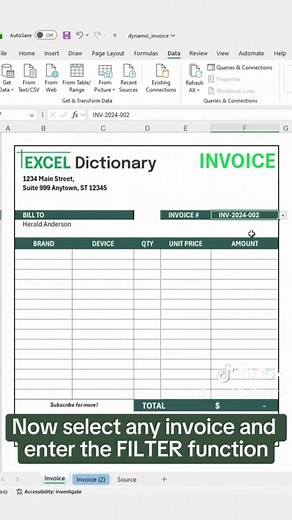 Create Dynamic Invoices in Excel with Easy Steps