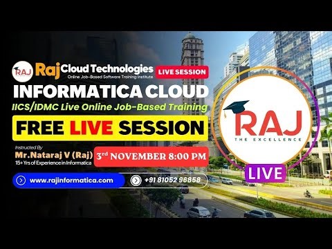 Informatica IICS-IDMC(Informatica Data Management cloud) Free Live Session Batch-15 By Raj Cloud